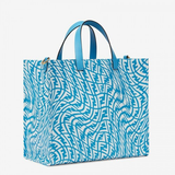  Túi Nữ Fendi Shopper Glazed Canvas Bag 'Blue' 