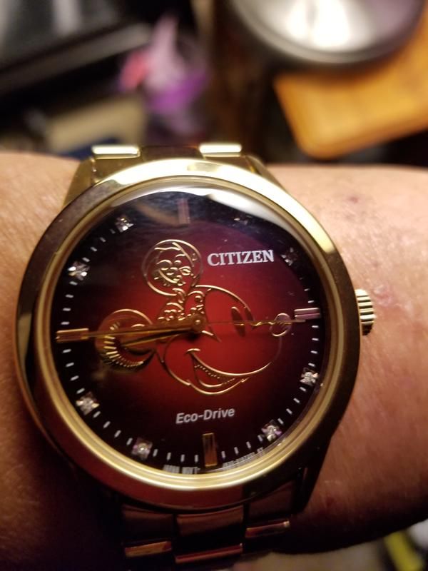  Đồng Hồ CITIZEN Disney Year of the Mouse Diamond Red Dial Unisex Watch 
