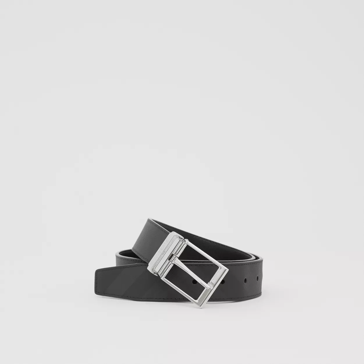  Thắt Lưng Nam Burberry Reversible London Check and Leather 'Dark Charcoal' 