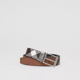  Thắt Lưng Nam Burberry Reversible Check and Leather 'Dark Birch Brown' 