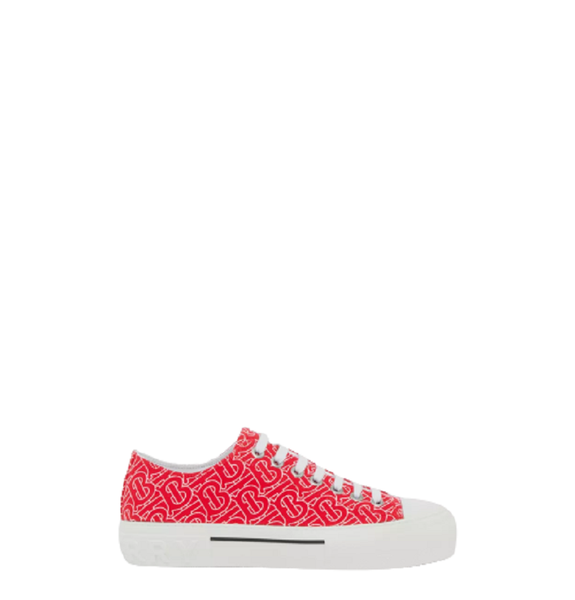  Giày Nam Burberry Monogram Print Cotton Sneakers 'Bright Red' 
