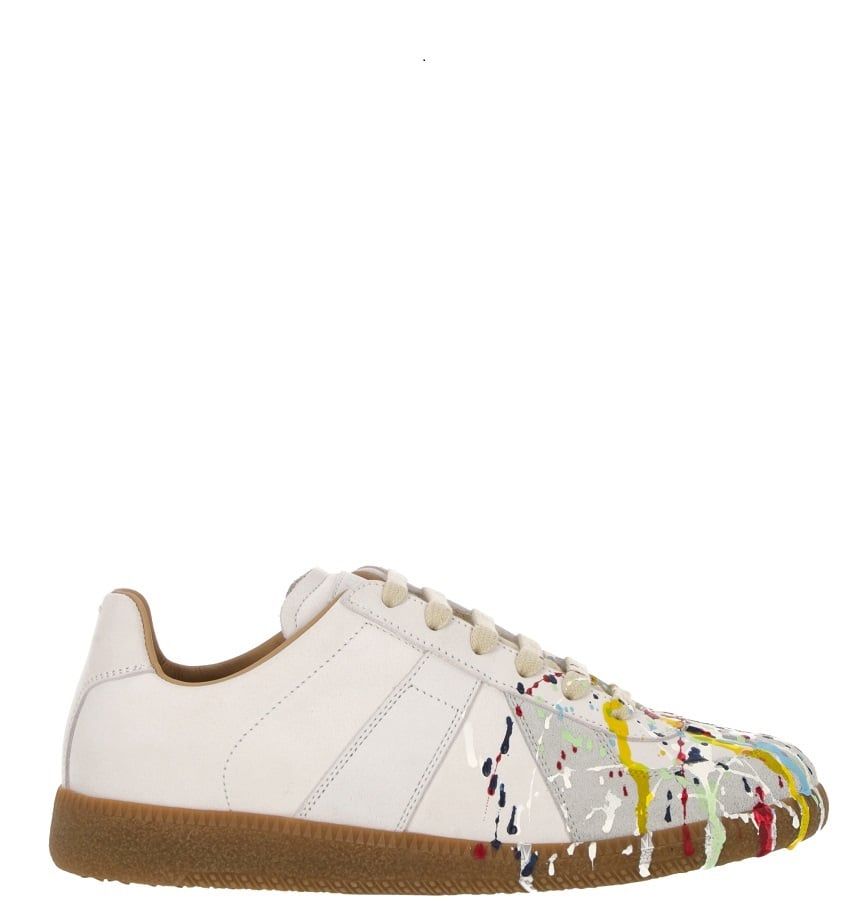 Giày Nữ Maison Margiela Replica Paint Drop Sneakers 'Light Grey' S58WS