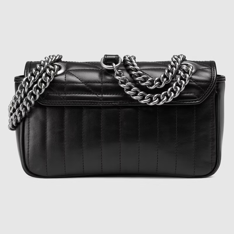  Túi Nữ Gucci GG Marmont Mini Shoulder 'Black Leather' 