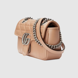 Túi Nữ Gucci GG Marmont Mini Shoulder Rose 'Beige Leather' 