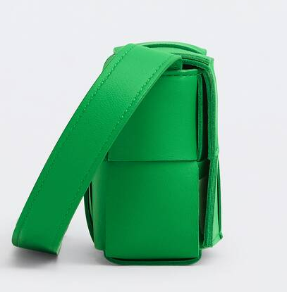  Túi Nữ Bottega Veneta Mini Intreccio Leather Cross-Body 'Green' 