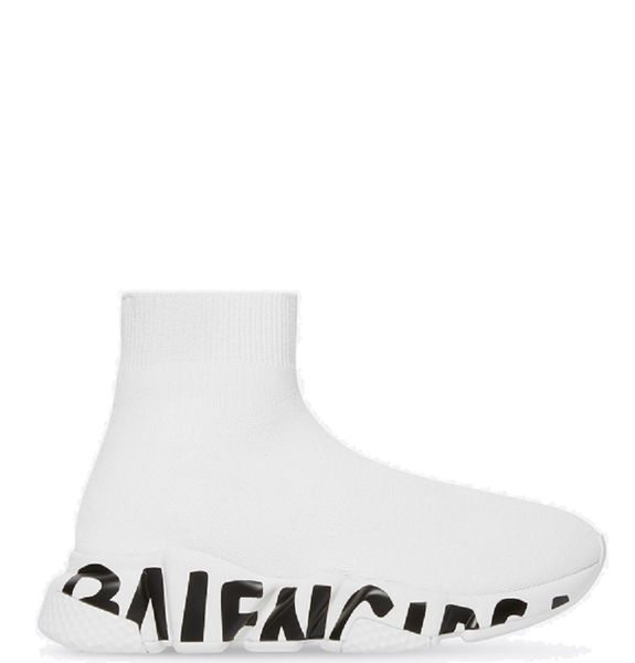  Giày Balenciaga Women's Speed Graffiti Recycled Knit Trainers 'White' 