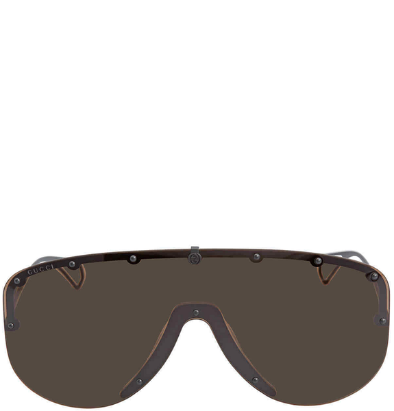  Kính Nam Gucci Brown Shield ‘Black’ 