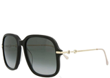 Kính Gucci Grey Square Ladies Sunglasses 'Black' 
