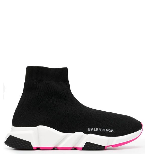  Giày Nữ Balenciaga Speed Sock Sneakers 'Black Red' 