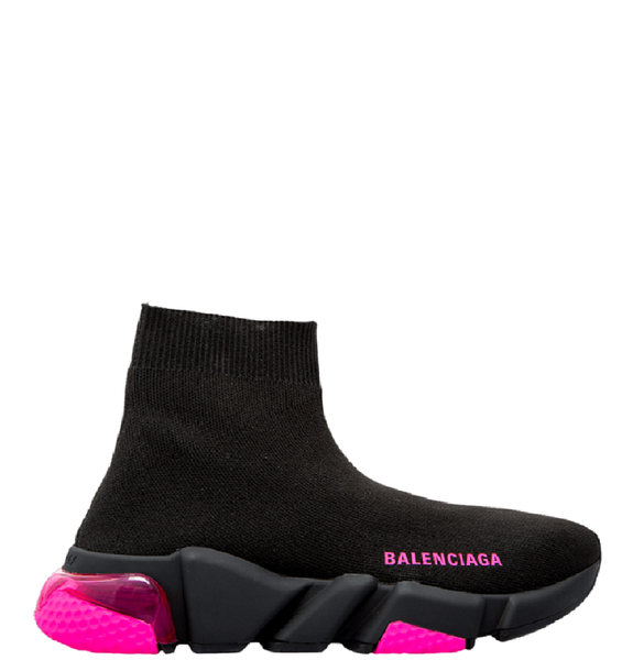  Giày Nữ Balenciaga Speed Trainer 'Clear Sole Black Pink' 