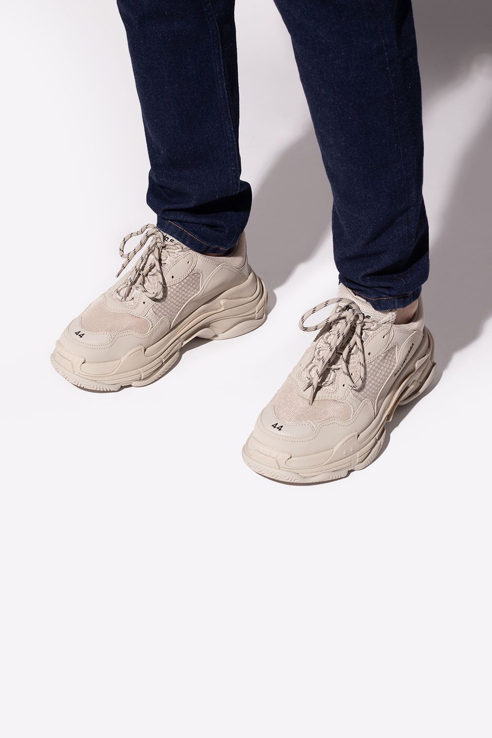 Luxury womens sneakers Triple S Sneakers Balenciaga beige and blue washed #19 Luxury womens sneakers Triple S Sneakers Balenciaga beige and blue washed