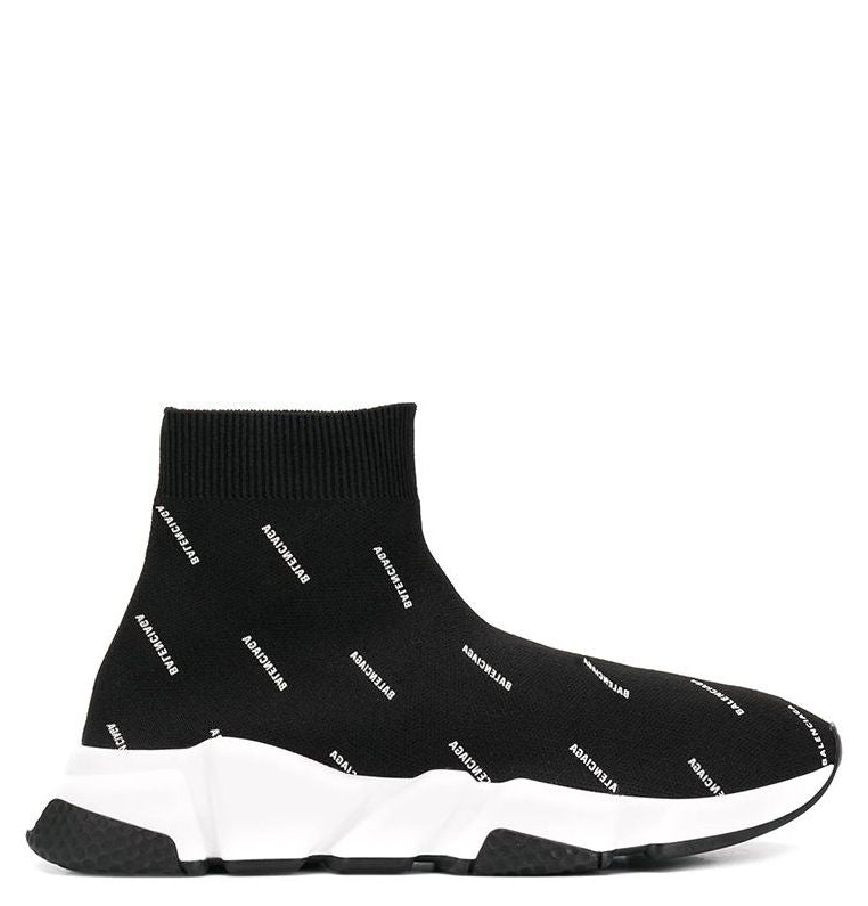  Giày Nữ Balenciaga Speed Trainer 'Black White' 