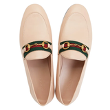  Giày Nữ Gucci Web Horsebit Loafers 'Beige' 