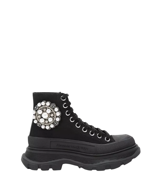  Giày Nam Alexander McQueen Lace Boots 'Black' 
