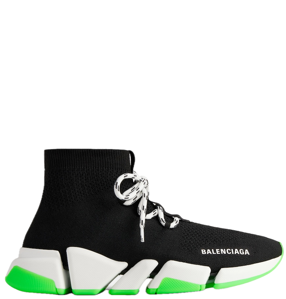  Giày Nam Balenciaga Speed 2.0 Lace-up Recycled Knit Trainers 'Black' 