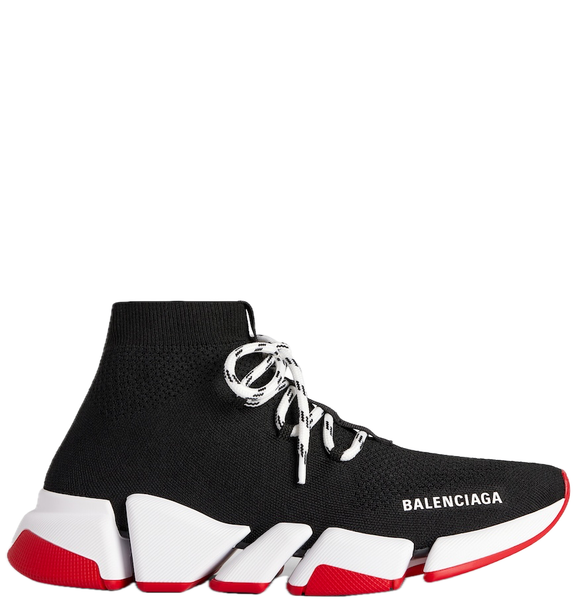  Giày Nam Balenciaga Speed 2.0 Lace-up Recycled Knit Trainers 'Black' 