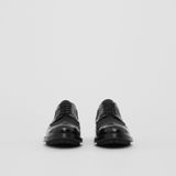  Giày Nam Burberry Grosgrain Panel Leather Derby Shoes 'Black' 