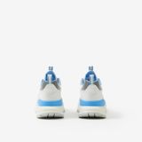  Giày Nam Burberry Leather Suede Mesh Sneakers 'Pale Blue' 