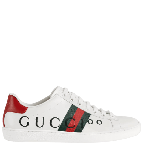  Giày Nam Gucci 100 Ace Sneaker 'White Red Green' 