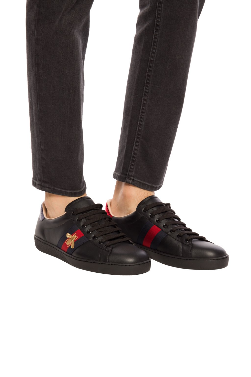 Gucci Ace Embroidered 'Black Bee' 429446-A38G0-1284 - KICKS CREW