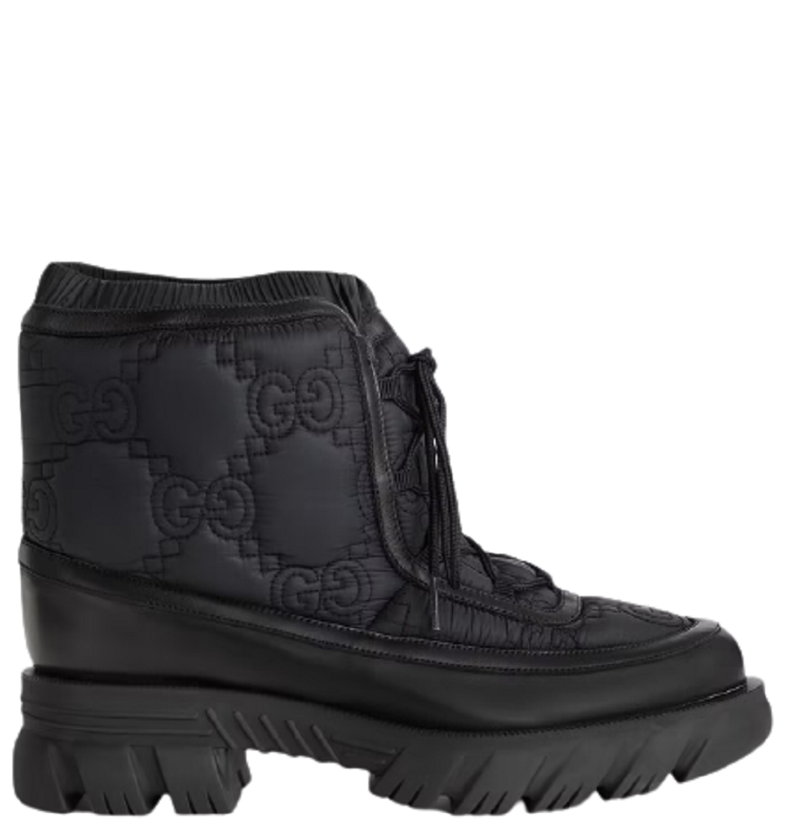  Giày Nam Gucci GG Ankle Boot 'Black' 