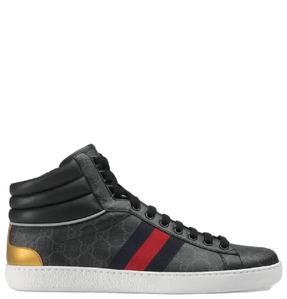  Giày Nam Gucci Ace GG High-Top Sneaker 'Black' 