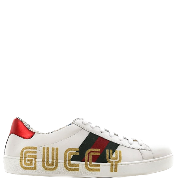  Giày Nam Gucci Ace Low Guccy Print 'White' 