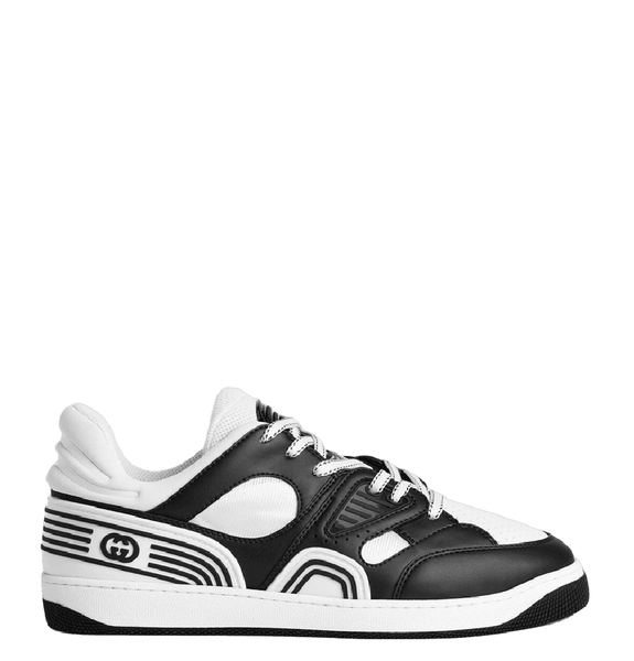  Giày Nam Gucci Basket Sneaker 'Black White' ‎ 