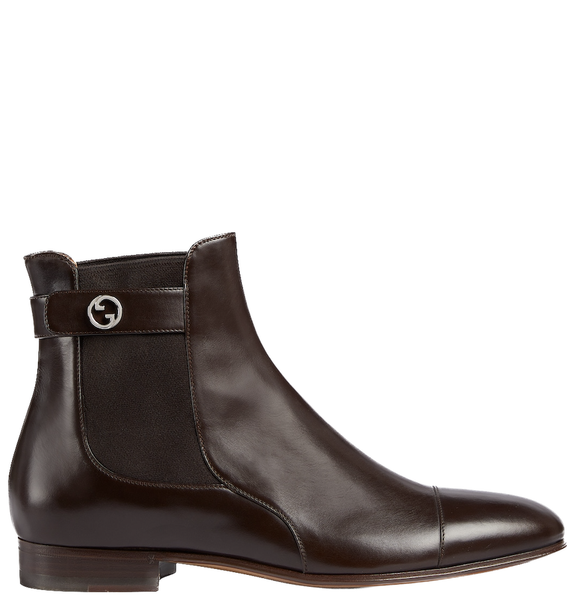  Giày Nam Gucci Blondie Ankle Boot 'Brown' 