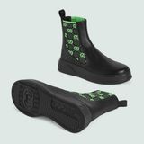  Giày Nam Gucci Boot With GG Jersey Leather 'Black' 