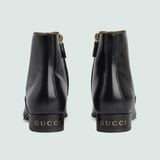  Giày Nam Gucci Boot With Tassel Leather 'Black' 