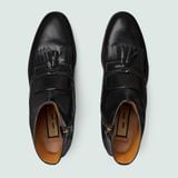  Giày Nam Gucci Boot With Tassel Leather 'Black' 