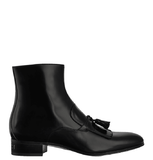  Giày Nam Gucci Boot With Tassel Leather 'Black' 