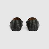  Giày Nam Gucci Driver With Web Leather 'Black' 