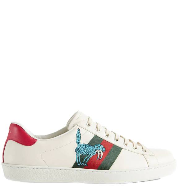  Giày Nam Gucci Freya Hartas Ace Leather 'White' 