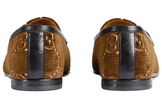  Giày Nam Gucci GG Loafers Horsebit 'Brown Velvet' 
