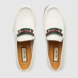  Giày Nam Gucci Horsebit Loafer Leather 'White' 