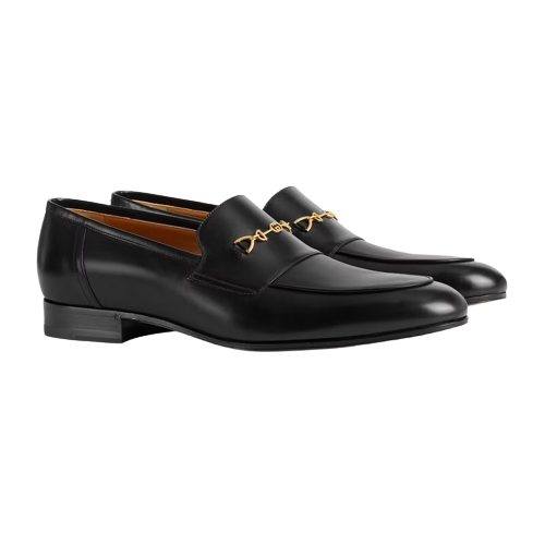  Giày Nam Gucci Loafer Horsebit 'Black' 