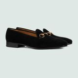  Giày Nam Gucci Loafer With Horsebit 'Black Velvet' 