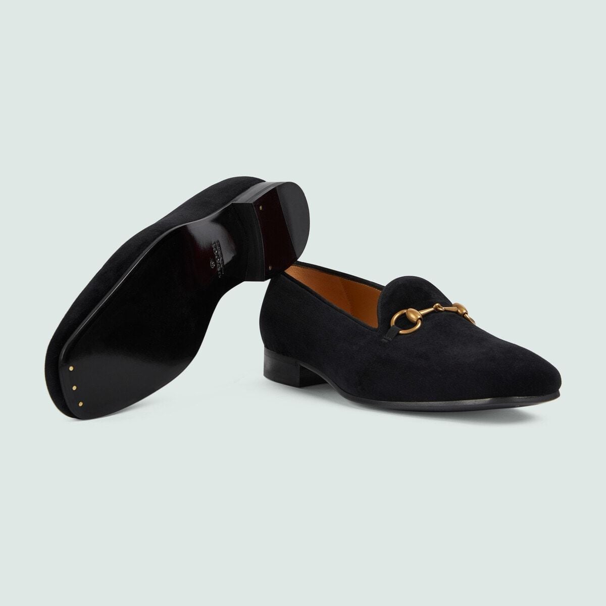  Giày Nam Gucci Loafer With Horsebit 'Black Velvet' 