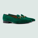  Giày Nam Gucci Loafer With Horsebit 'Green Velvet' 