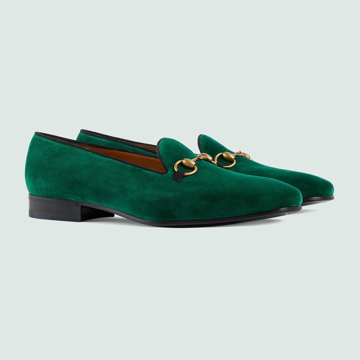  Giày Nam Gucci Loafer With Horsebit 'Green Velvet' 