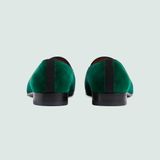  Giày Nam Gucci Loafer With Horsebit 'Green Velvet' 