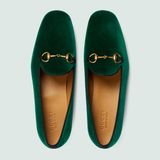  Giày Nam Gucci Loafer With Horsebit 'Green Velvet' 