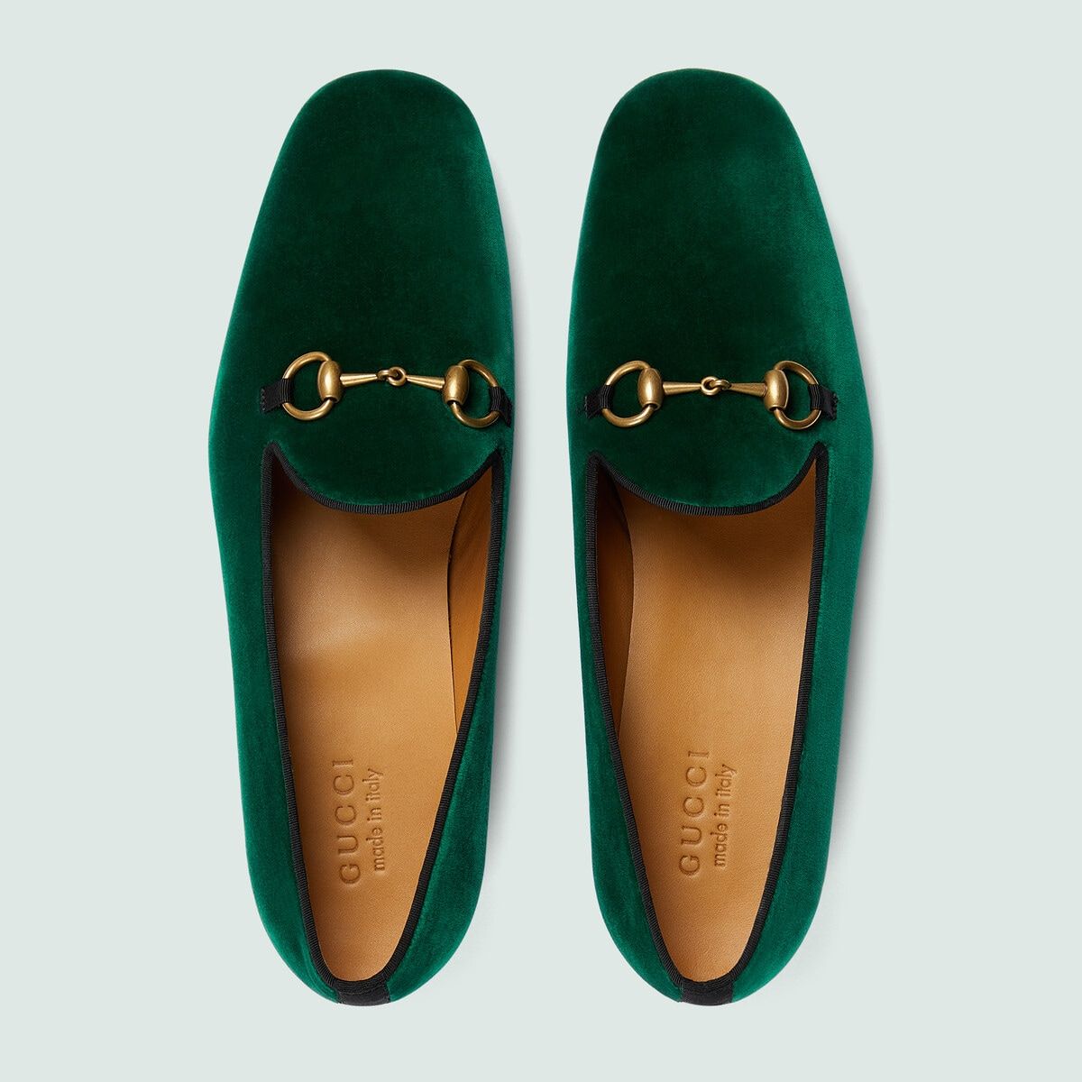  Giày Nam Gucci Loafer With Horsebit 'Green Velvet' 