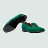  Giày Nam Gucci Loafer With Horsebit 'Green Velvet' 