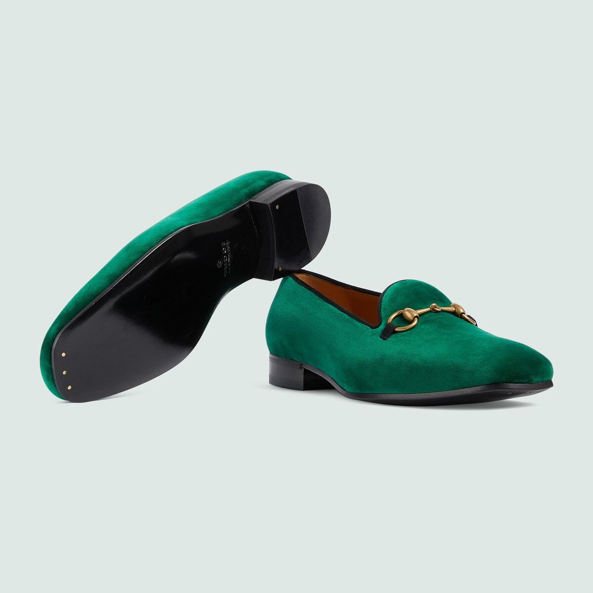  Giày Nam Gucci Loafer With Horsebit 'Green Velvet' 