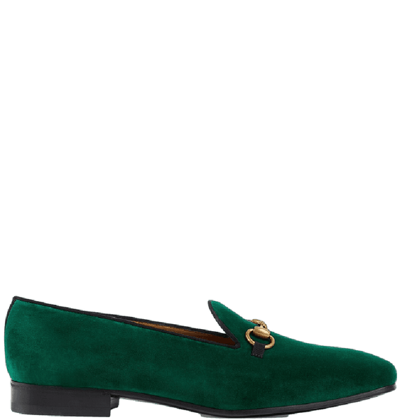  Giày Nam Gucci Loafer With Horsebit 'Green Velvet' 