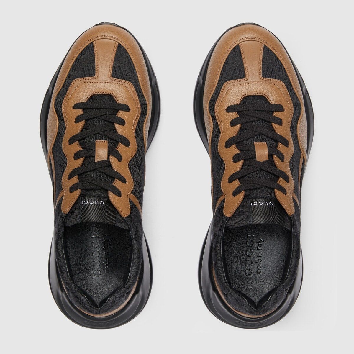 Giày Nam Gucci Rhyton Sneaker 'Black' 
