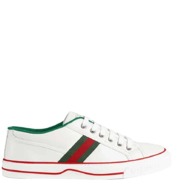  Giày Nam Gucci Tennis 1977 Sneaker Leather 'White' 